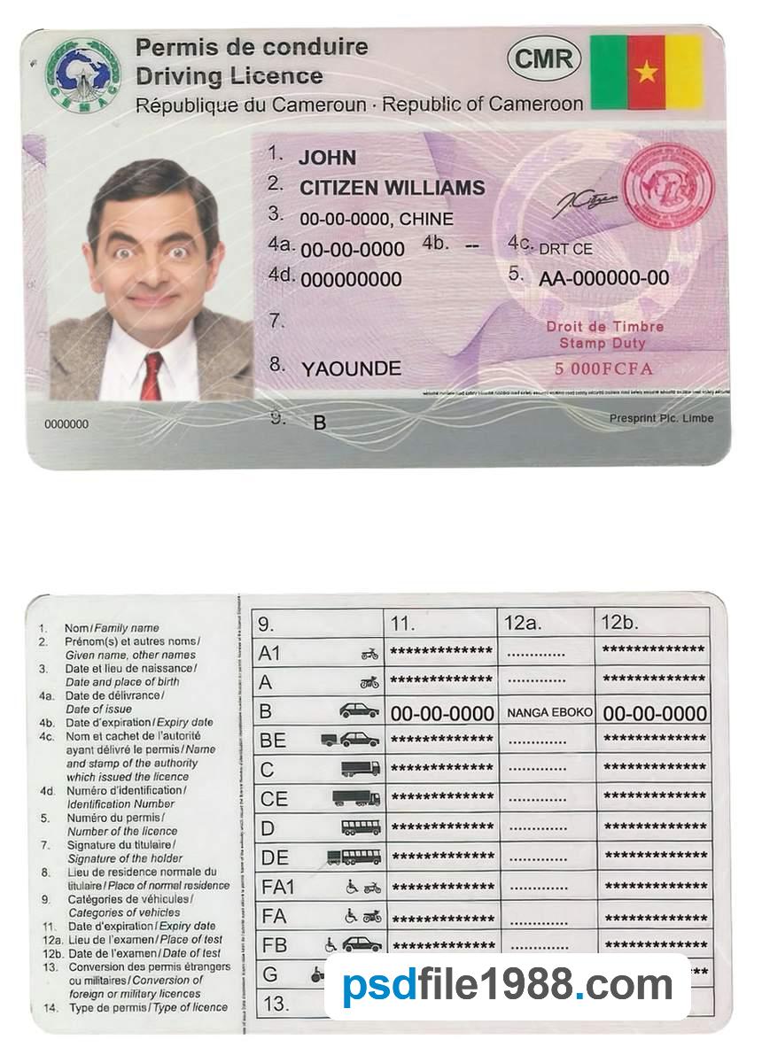 Cameroon Driving License